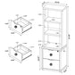 Westpark 3-shelf Bookcase USB and Lockable Drawer Mango