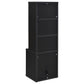 Westpark 3-shelf Bookcase USB and Lockable Drawer Black