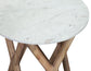 Wyman Banswara 36″ Round White Marble Top Cocktail Table