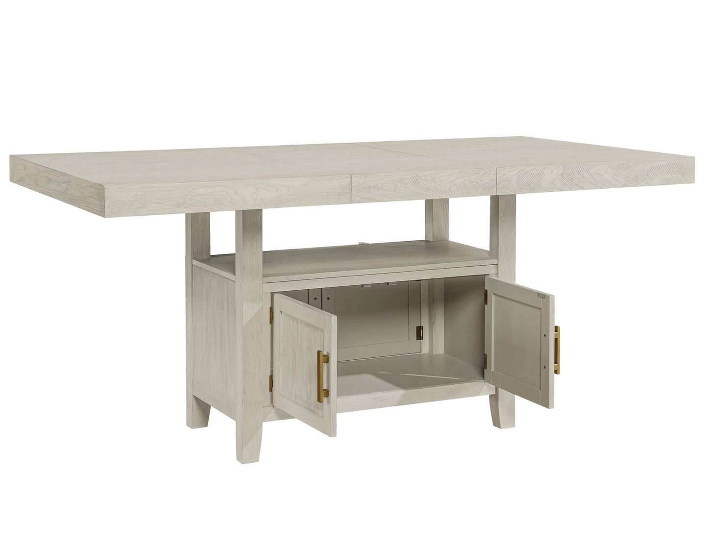 Garland 60-80″ Counter Table with 20″ Leaf, Greige Finish