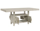 Garland 60-80″ Counter Table with 20″ Leaf, Greige Finish