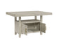 Garland 60-80″ Counter Table with 20″ Leaf, Greige Finish