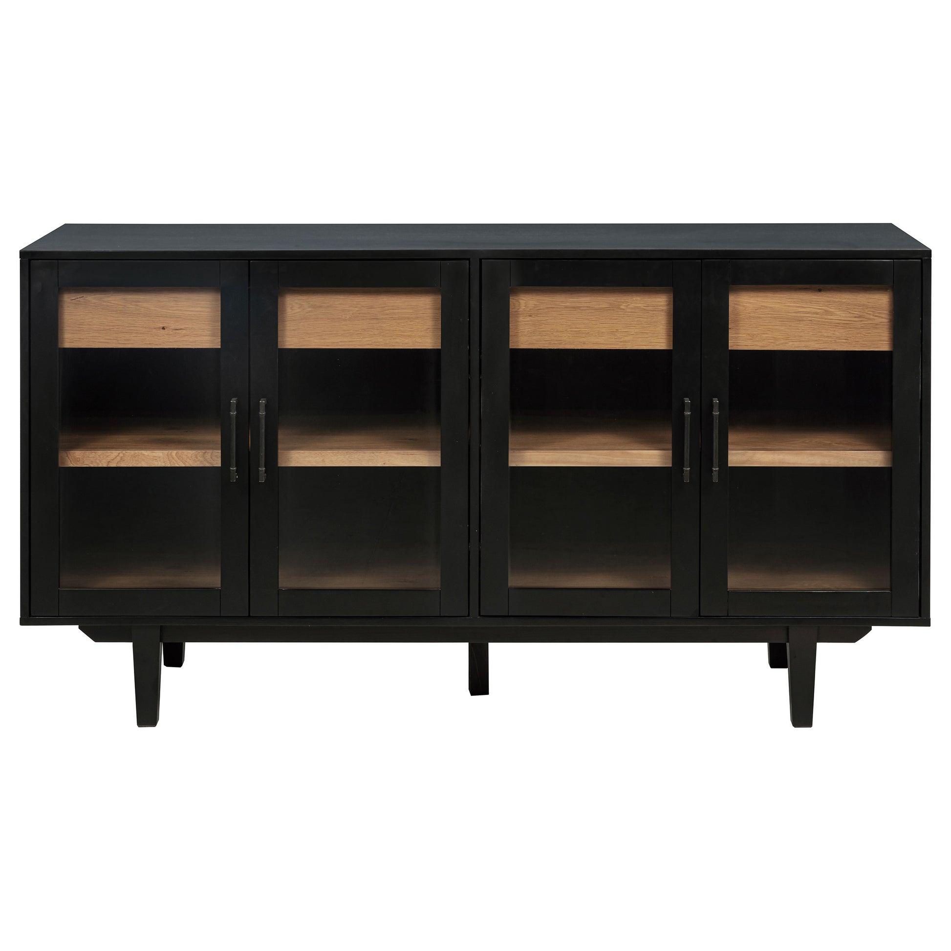 Middleton 4-door Sideboard Server with Dual Drawers Black - Discount Furniture Connection