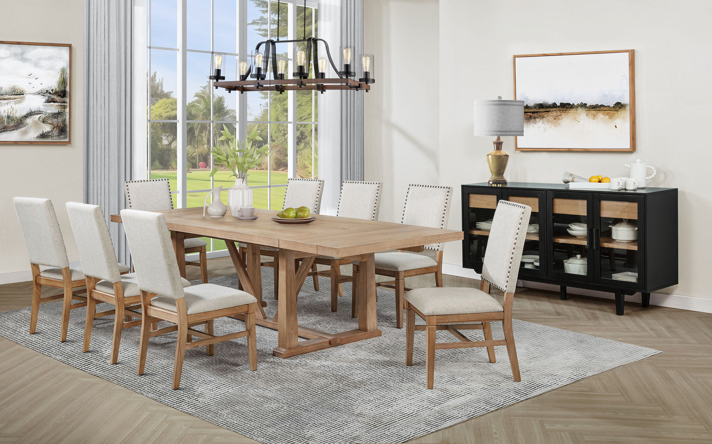 Middleton 4-door Sideboard Server with Dual Drawers Black - Discount Furniture Connection