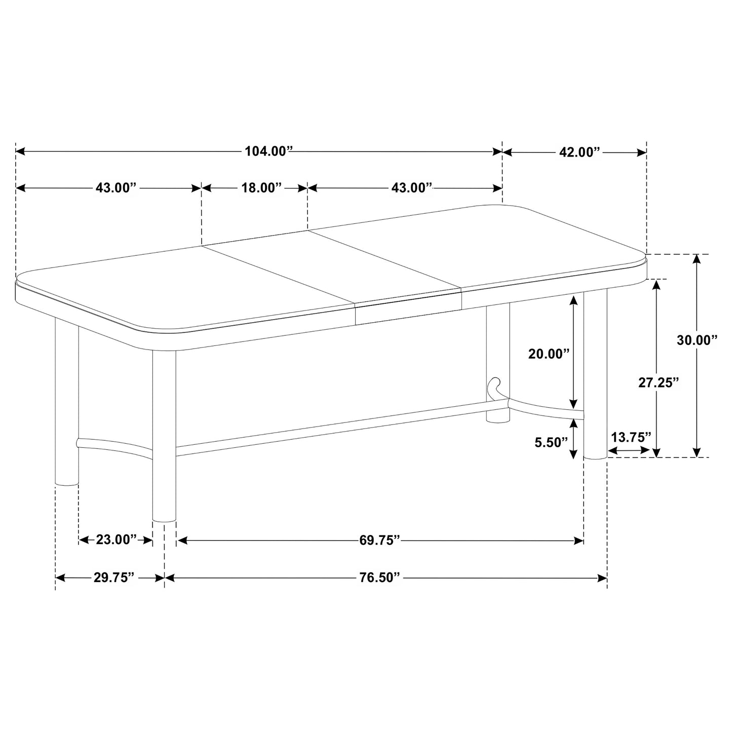 Arini 5-piece Extension Leaf Dining Table Set Sand Wash and Black - Discount Furniture Connection
