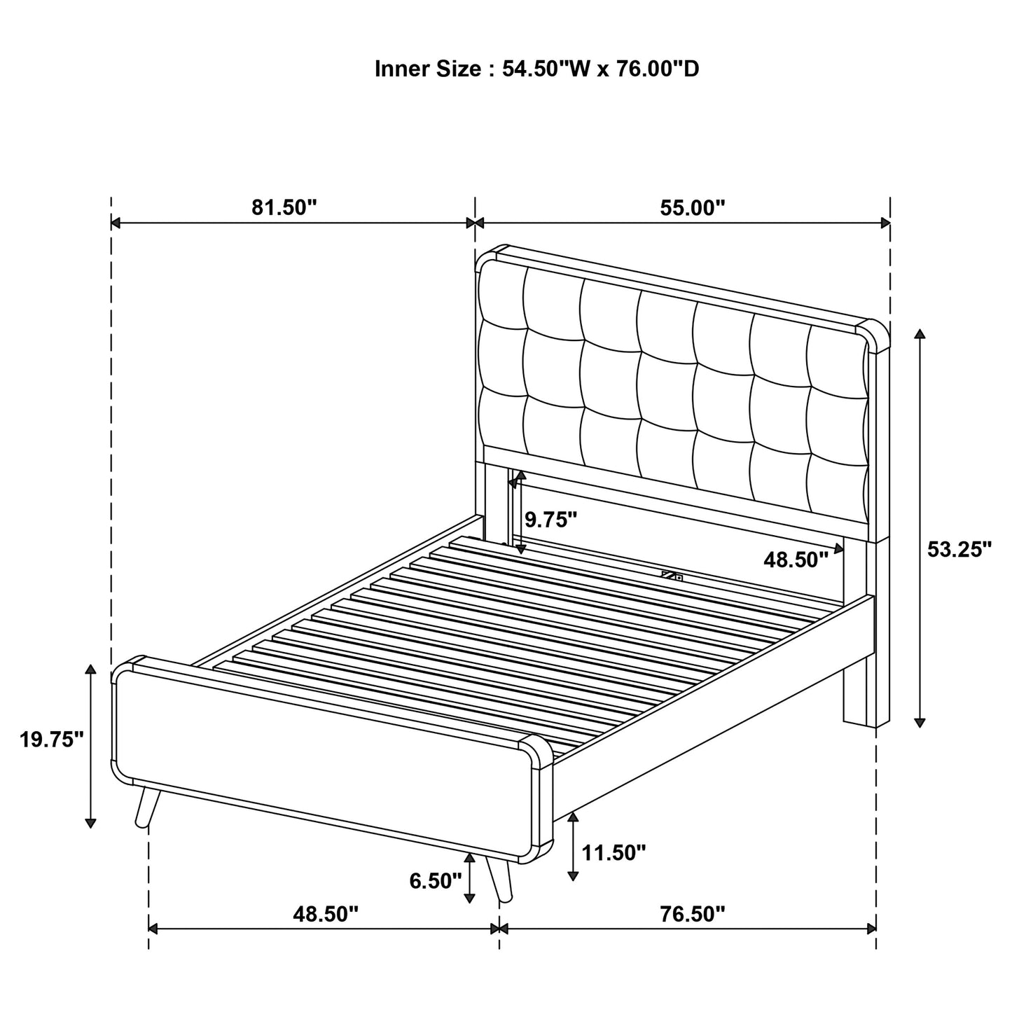 Robyn Wood Full Platform Bed Light Ash - Discount Furniture Connection