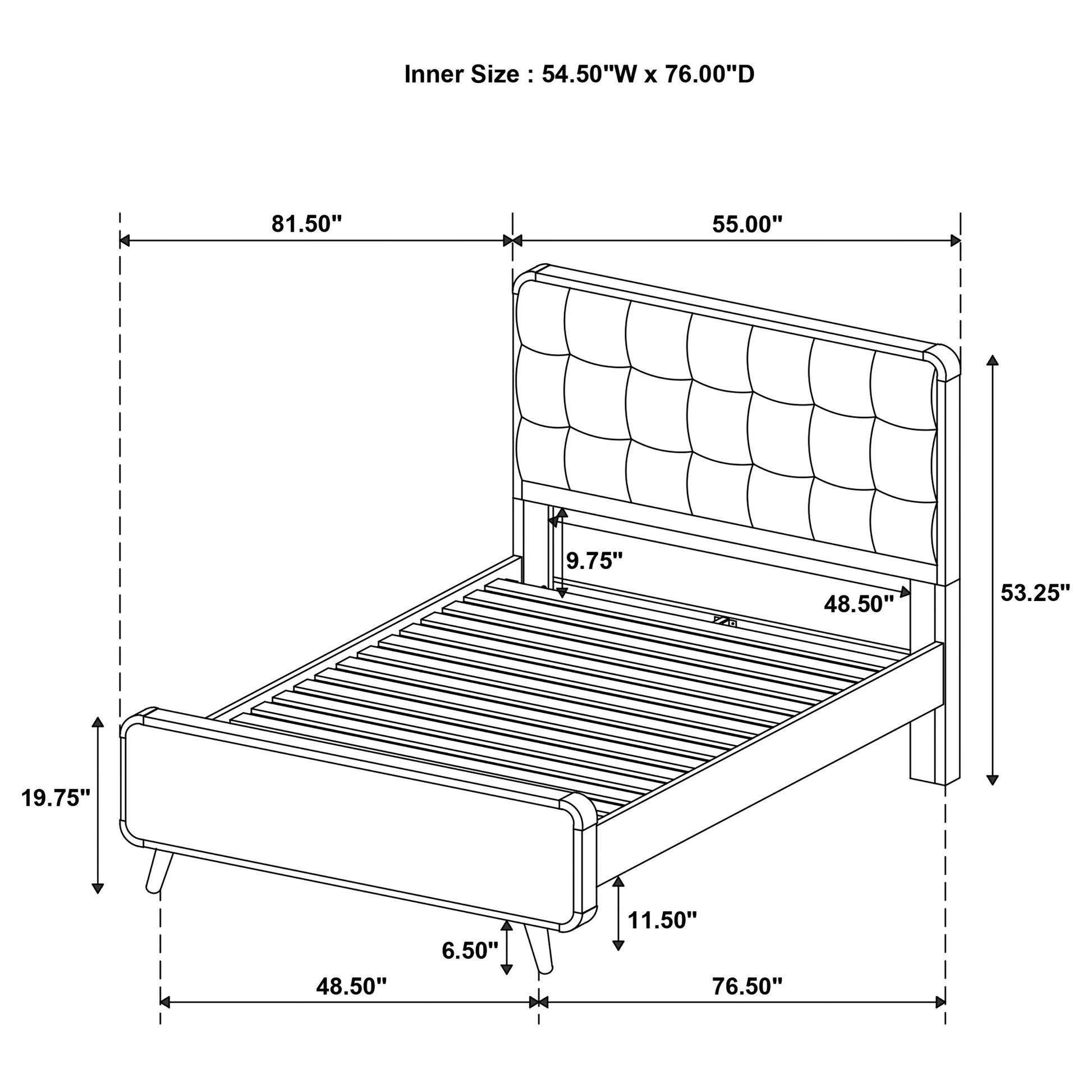 Robyn Wood Full Platform Bed Light Ash - Discount Furniture Connection