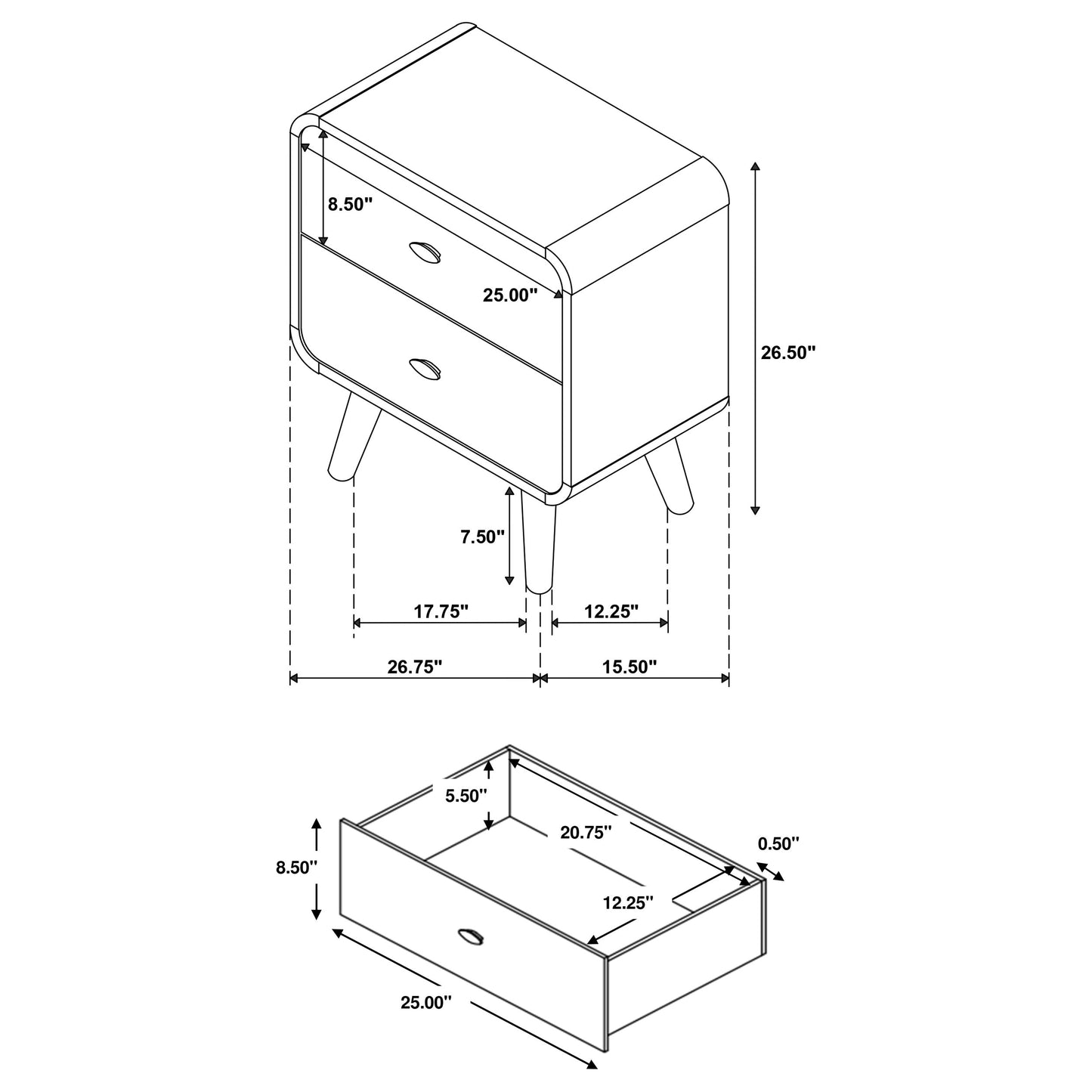 Robyn 5-piece Twin Bedroom Set Light Ash