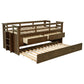 Carlsbad Wood Twin Captains Bed With Trundle Medium Brown - Discount Furniture Connection