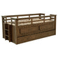 Carlsbad Wood Twin Captains Bed With Trundle Medium Brown - Discount Furniture Connection