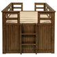 Carlsbad Wood Twin Captains Bed With Trundle Medium Brown - Discount Furniture Connection