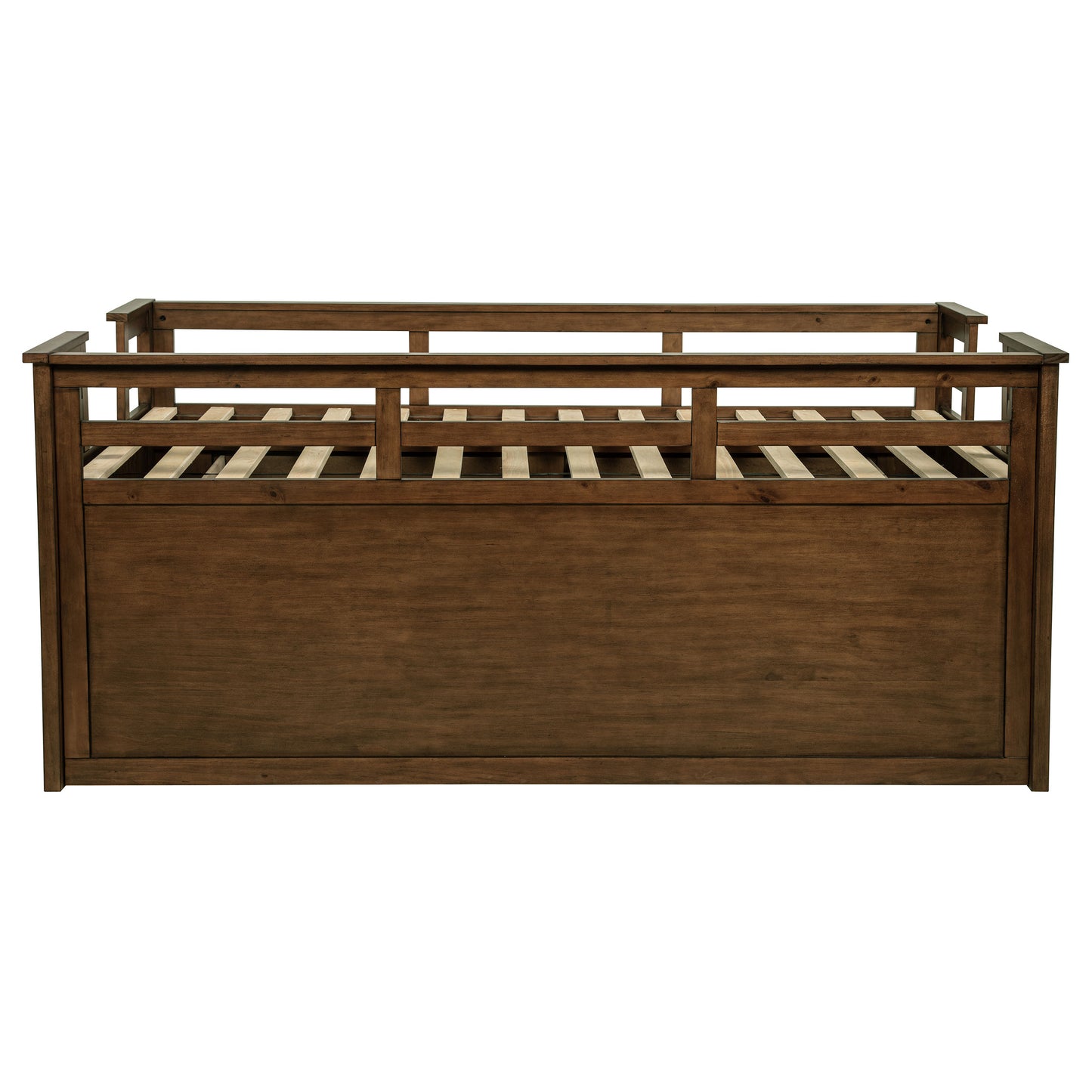 Carlsbad Wood Twin Captains Bed With Trundle Medium Brown - Discount Furniture Connection