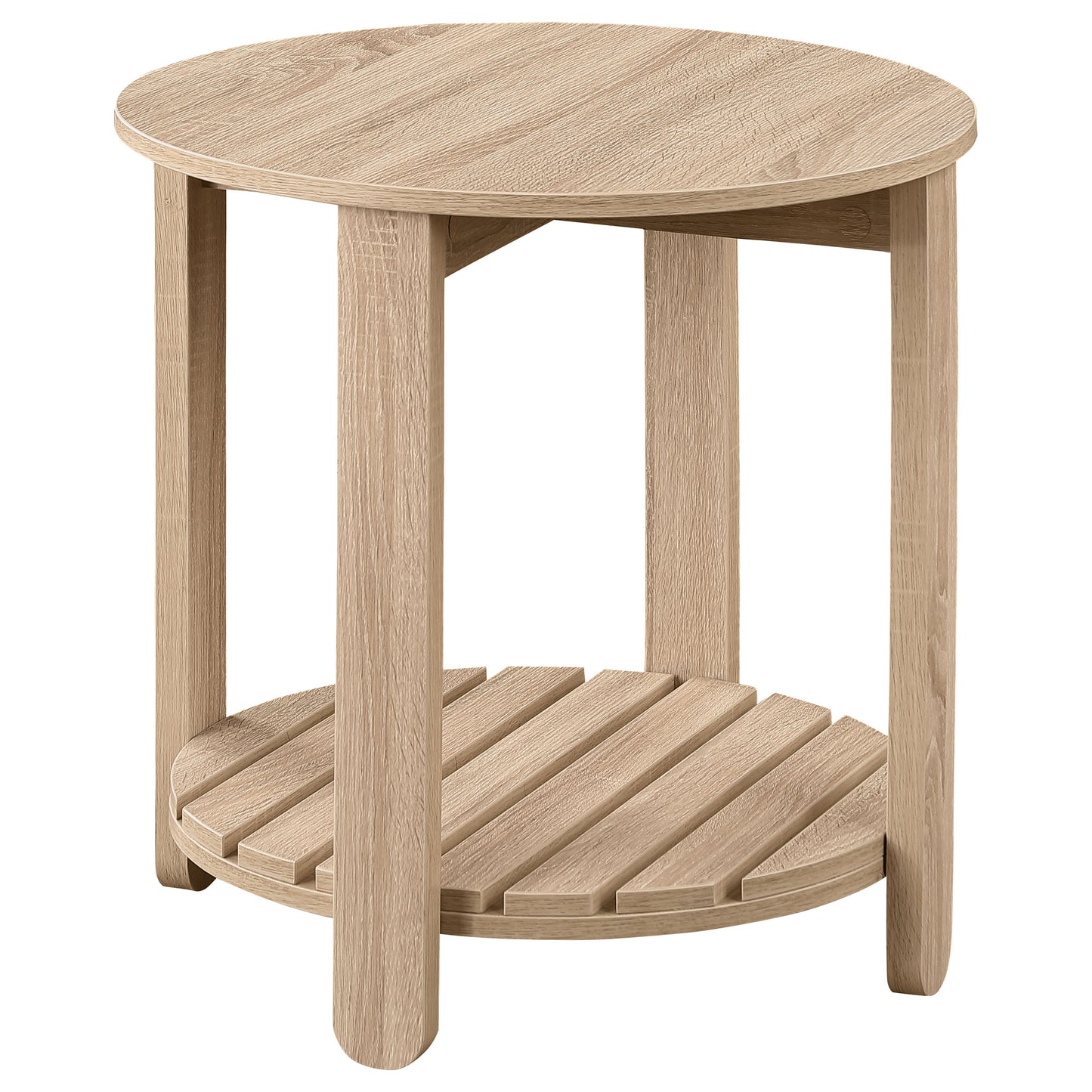 Fowler 2-piece Round Coffee and End Table Set Natural