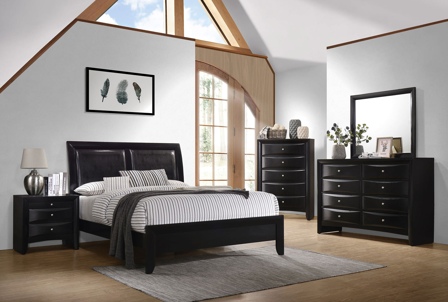 Briana Dresser Mirror Black - Discount Furniture Connection