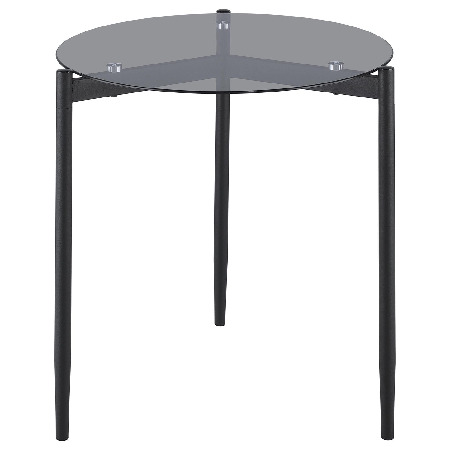 Rosalie 2-piece Round Coffee and End Table Set Grey