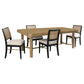 Arini 5-piece Extension Leaf Dining Table Set Sand Wash and Black - Discount Furniture Connection