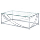 Lille 2-piece Glass Top Coffee And End Table Set Chrome