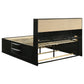 Briana Wood California King Storage Bookcase Bed Black - Discount Furniture Connection