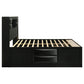 Briana Wood California King Storage Bookcase Bed Black - Discount Furniture Connection