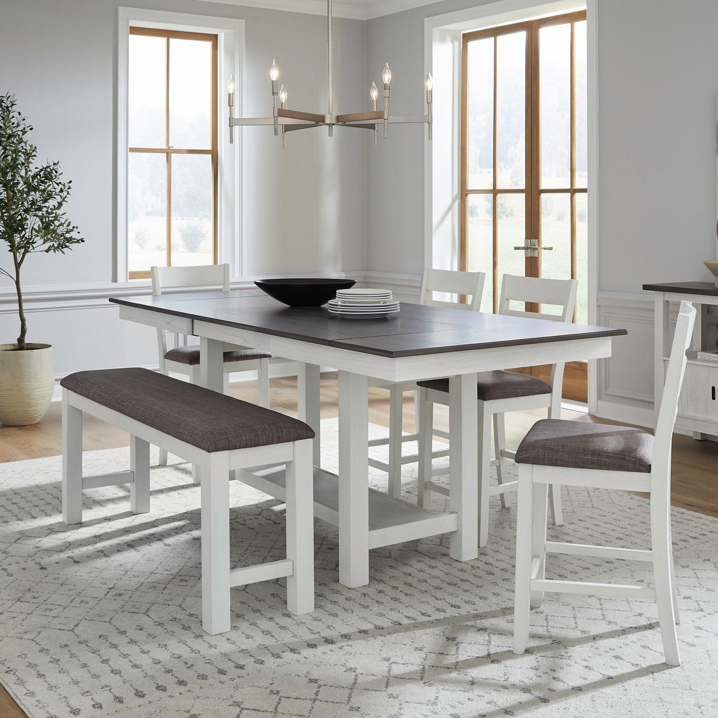 Brook Bay - Opt 6 Piece Gathering Trestle Table