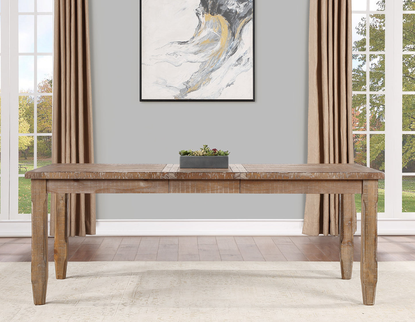 Riverdale Leg Table with 4 Wooden Side Chairs