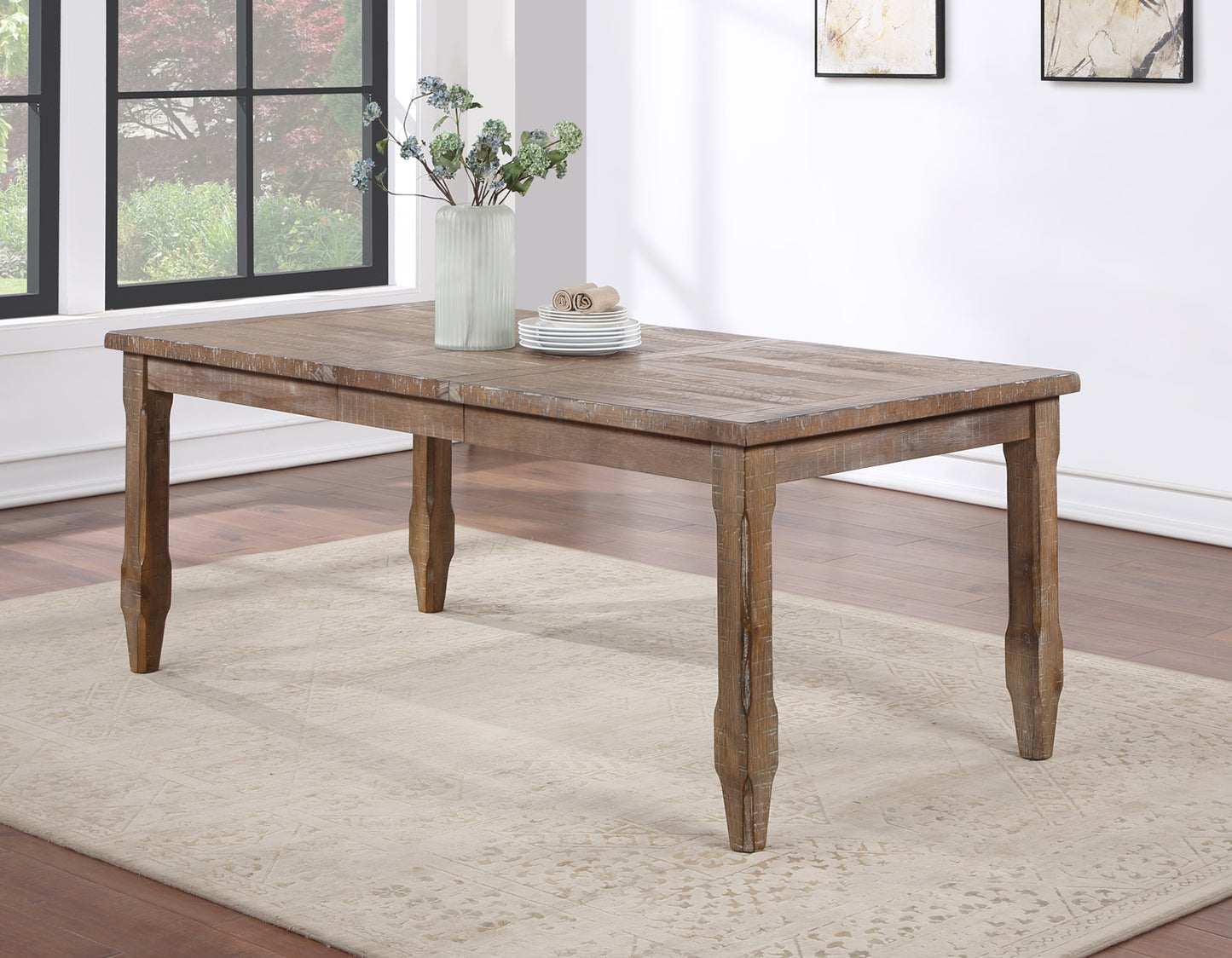 Riverdale Leg Table with 4 Wooden Side Chairs