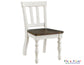 Joanna Kids Solid Wood Side Chair, Ivory and Mocha Finish