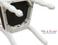 Joanna Kids Solid Wood Side Chair, Ivory and Mocha Finish