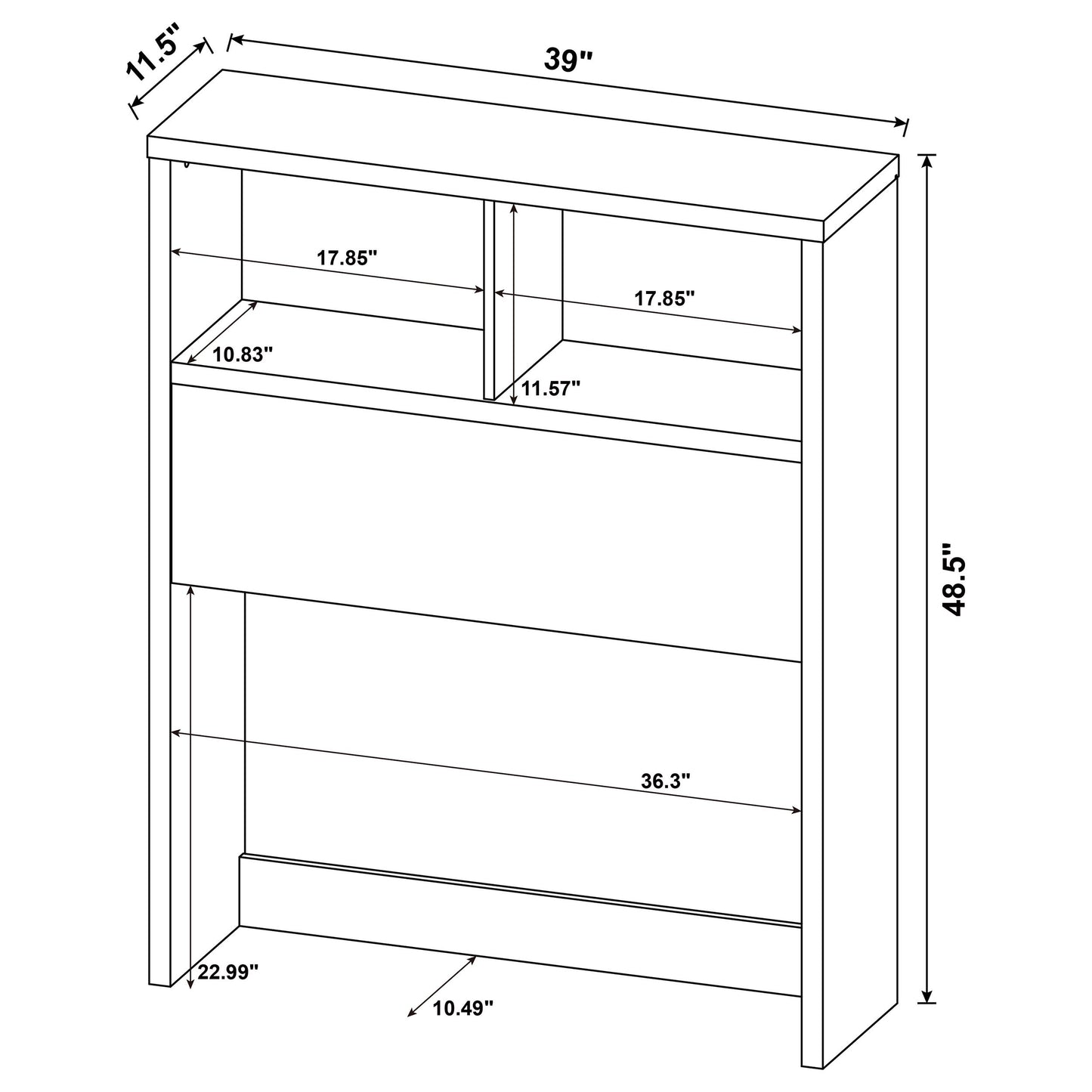 Westpark 3-piece Twin Bedroom Set Bookcase Headboard Mango - Discount Furniture Connection