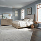 King California Uph Bed, Dresser & Mirror