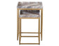 Chantel Solid Brown Marble Top Nesting Tables