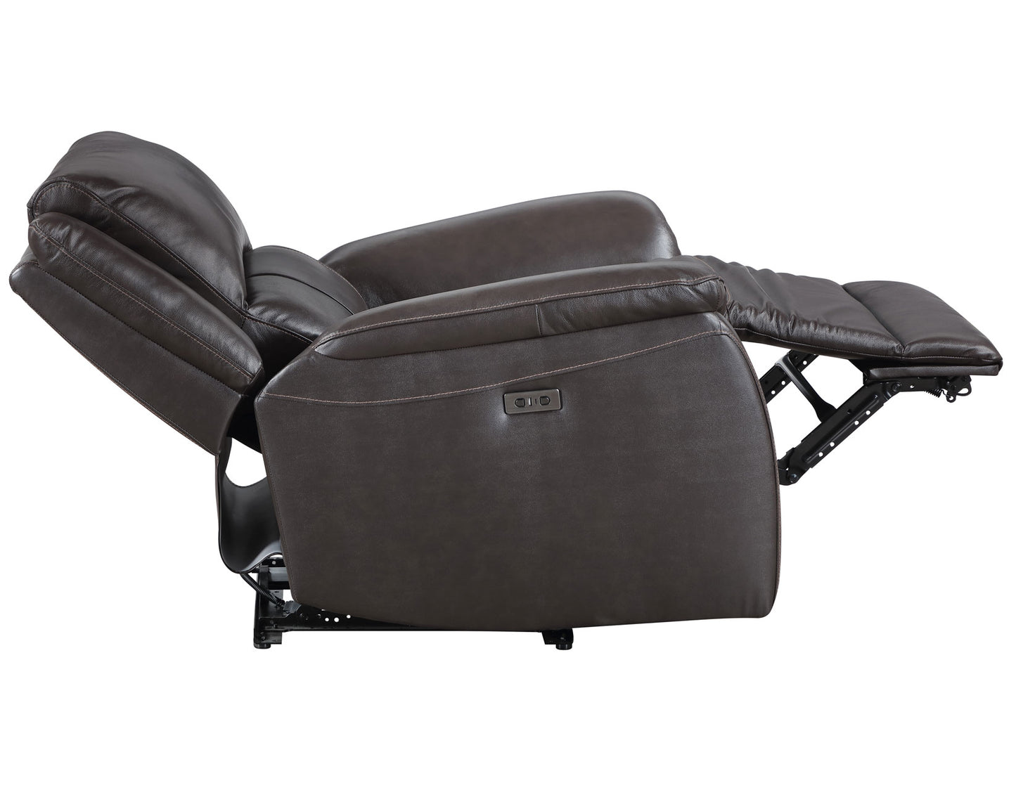 Alexandria Leather Power Recliner, Chocolate