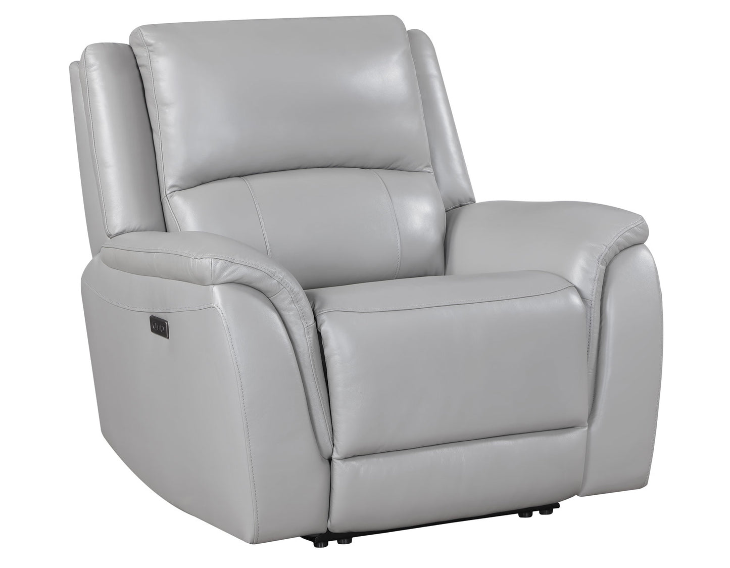 Alexandria Leather Power Recliner, Stone