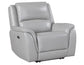 Alexandria Leather Power Recliner, Stone