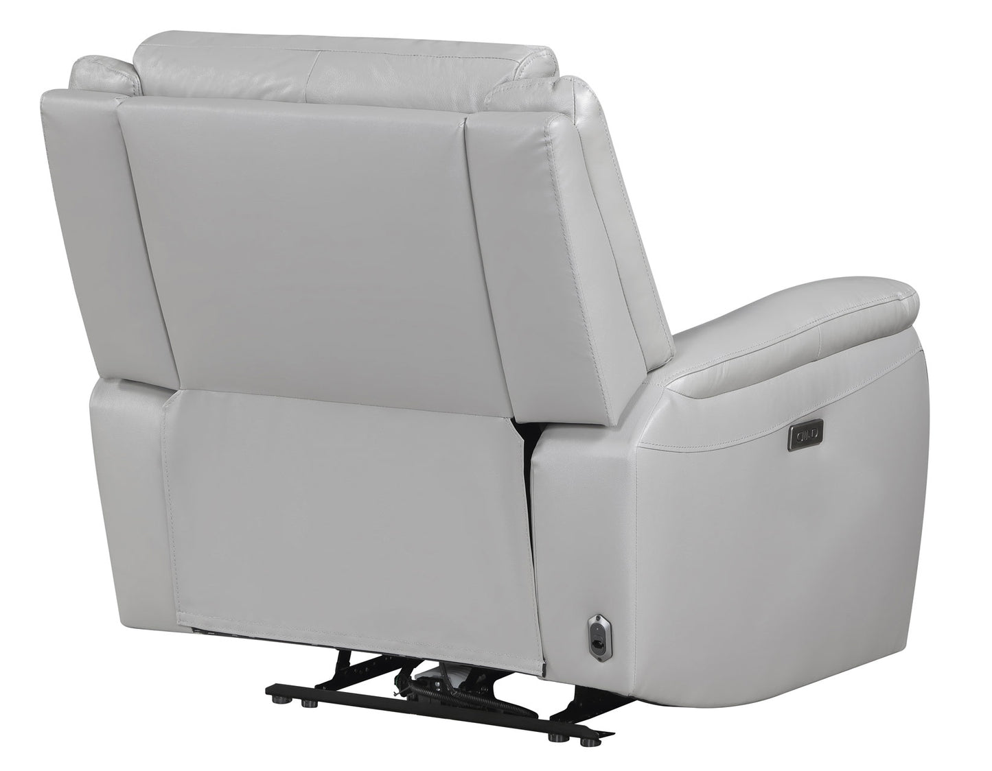 Alexandria Leather Power Recliner, Stone