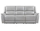 Alexandria Power Leather Reclining Sofa, Stone