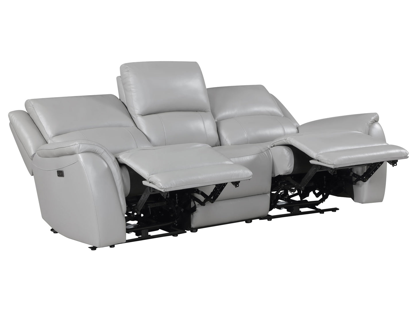 Alexandria Power Leather Reclining Sofa, Stone