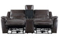 Alexandria Leather Power Reclining Console Loveseat, Chocolate