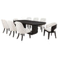 Leandro 9-piece Rectangular Dining Table Set Burnished Black - Discount Furniture Connection