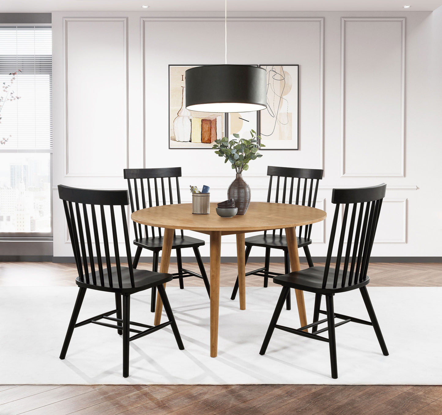 Andrews 48-inch Round Wood Dining Room Table Light Ash