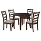 Barton 5-piece Round Wood Dining Table Set Dark Brown - Discount Furniture Connection