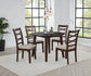 Barton 5-piece Round Wood Dining Table Set Dark Brown - Discount Furniture Connection