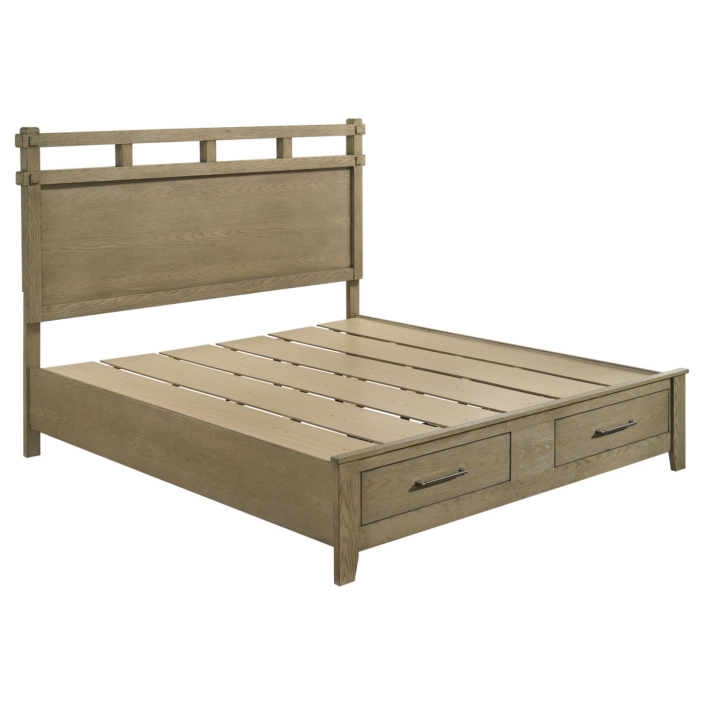 Hazlewood 5-piece Eastern King Bedroom Set Vineyard Oak - Discount Furniture Connection