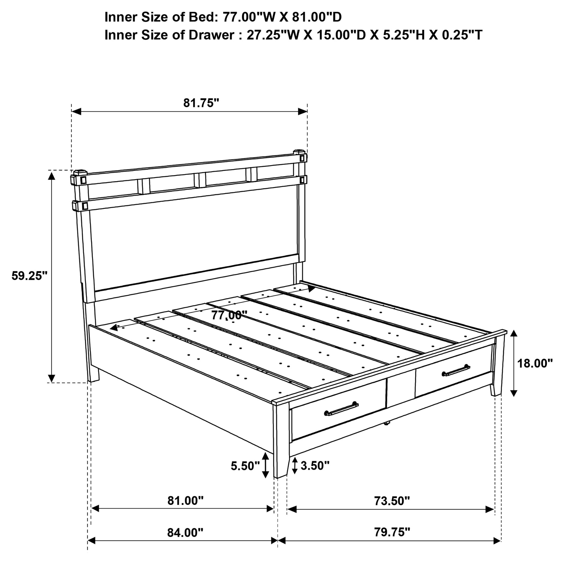 Hazlewood 5-piece Eastern King Bedroom Set Vineyard Oak - Discount Furniture Connection