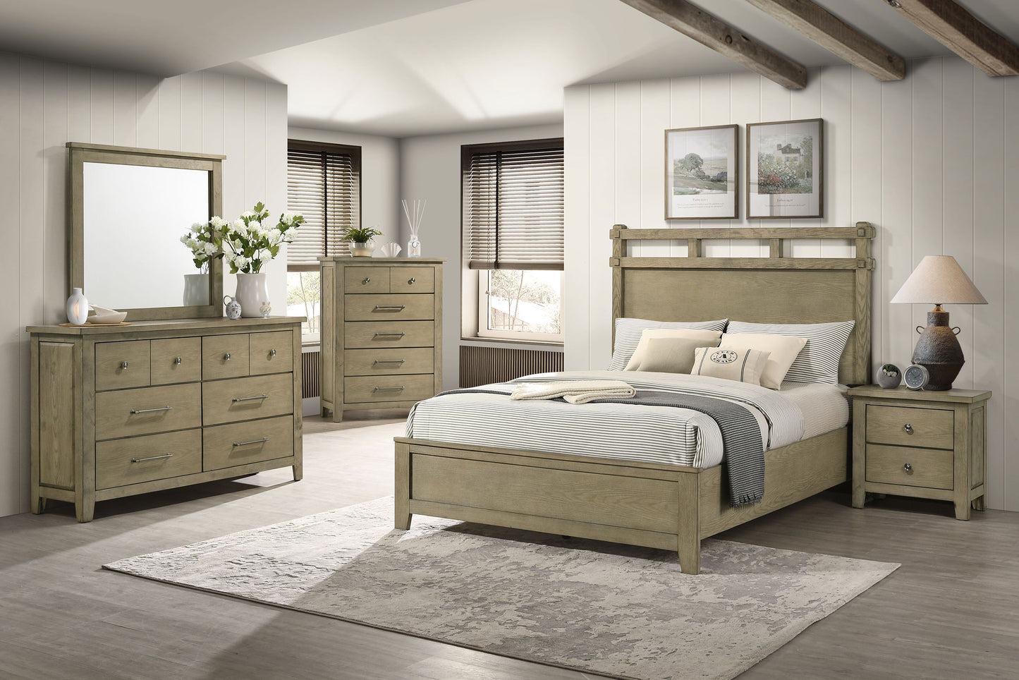 Hazlewood 61-inch Eastern King Panel Bed Vineyard Oak