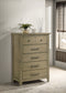 Hazlewood 5-drawer Bedroom Chest of Drawers Vineyard Oak - Discount Furniture Connection