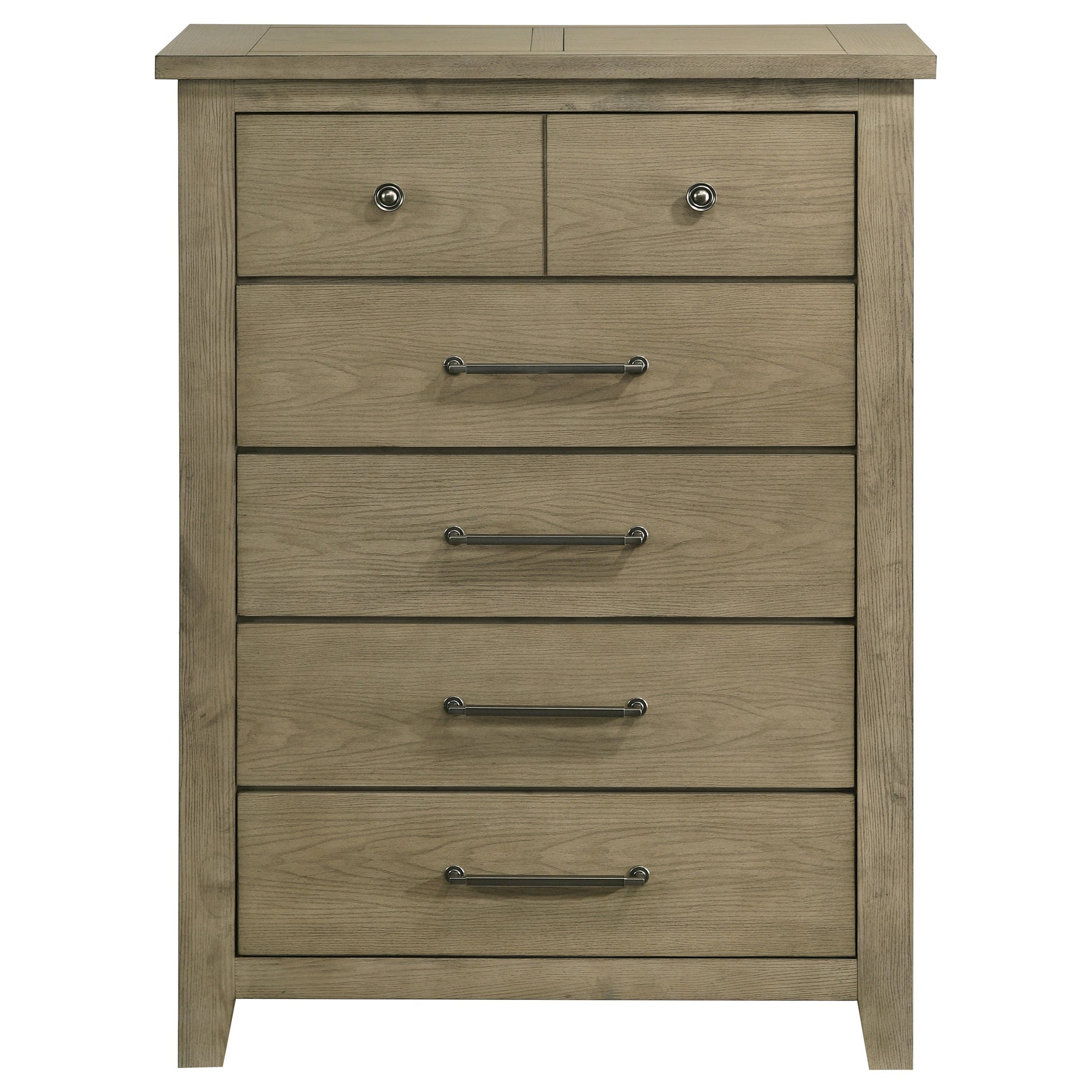 Hazlewood 5-drawer Bedroom Chest of Drawers Vineyard Oak - Discount Furniture Connection