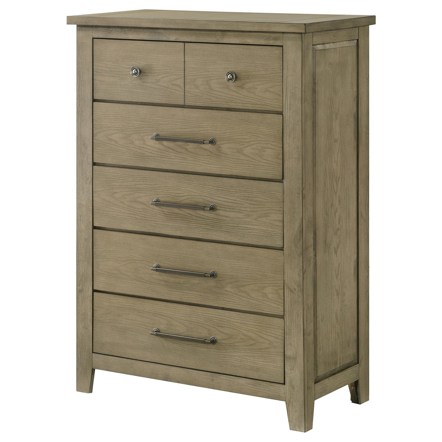 Hazlewood 5-drawer Bedroom Chest of Drawers Vineyard Oak - Discount Furniture Connection