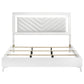 Cassia Eastern King LED Panel Bed White High Gloss - Discount Furniture Connection