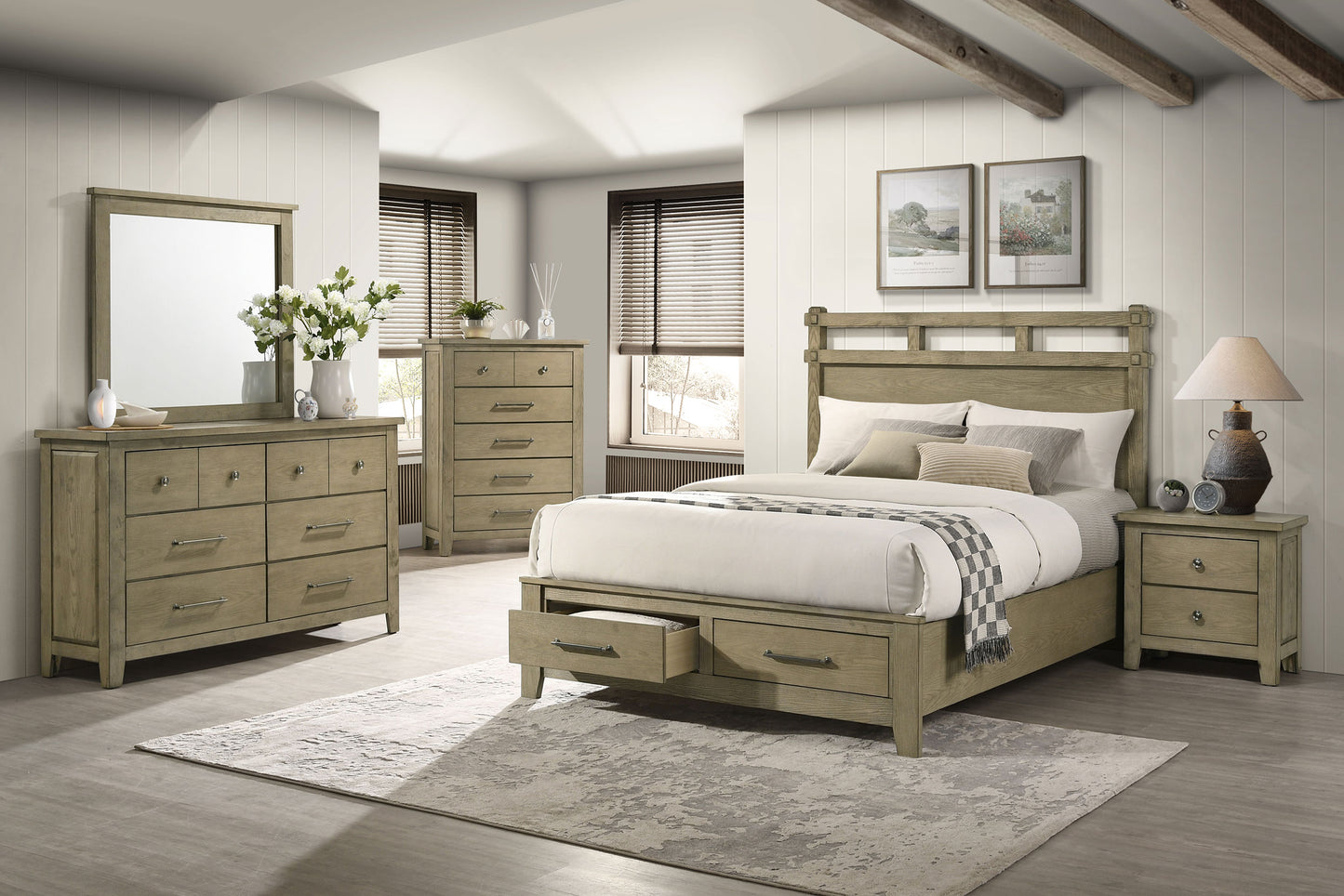 Hazlewood 5-drawer Bedroom Chest of Drawers Vineyard Oak - Discount Furniture Connection